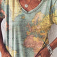 Map Pattern T shirt