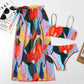 Multicolour Three Pieces Bikini Set