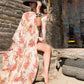 Coral Print Cover Up