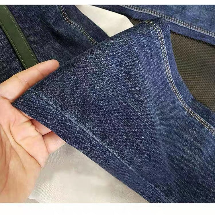 Navy Blue Stretch Jeans