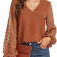 Chiffon V Neck Top