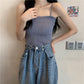 Knit Spaghetti Straps Tops