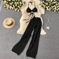 Knit Hollow Out Two Pieces Set