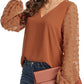 Chiffon V Neck Top