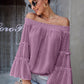 Pagoda Sleeve Off The Shoulder Chiffon Top
