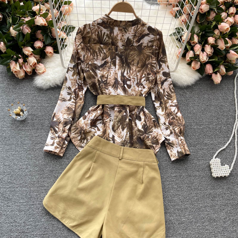 Casual Shirt And Shorts Two Pieces Set