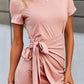 Solid Color Irregular Dress