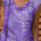 Map Pattern Sleeveless Top
