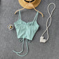 Solid Color Drawstring Camisole