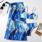 Multicolour Three Pieces Bikini Set