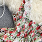 Lace Splicing Floral Top