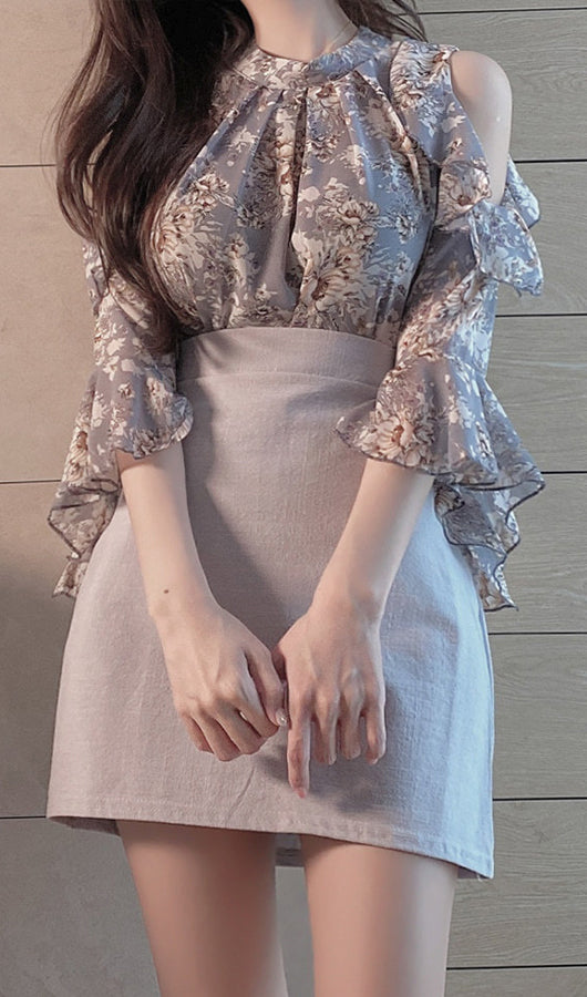 Floral Off The Shoulder  Top