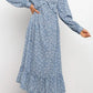 Floral Deep V Neck Maxi Dress