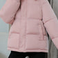 Hooded casual down cotton jacket
