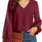 Chiffon V Neck Top
