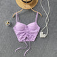 Solid Color Drawstring Camisole