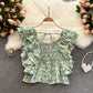 Floral Ruffles Top