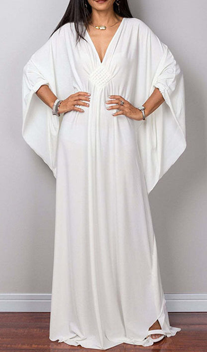 V Neck Maxi Cover Up