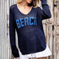 Knit V Neck Cover Up
