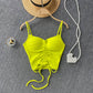 Solid Color Drawstring Camisole
