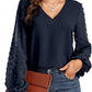 Chiffon V Neck Top