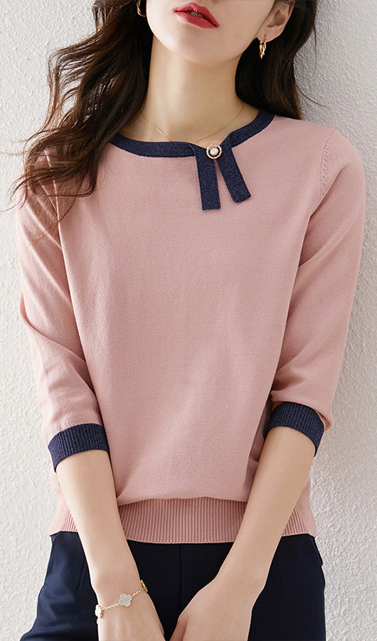 Casual knitted sweater top