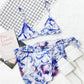 Blue Three Pieces Bikini Set