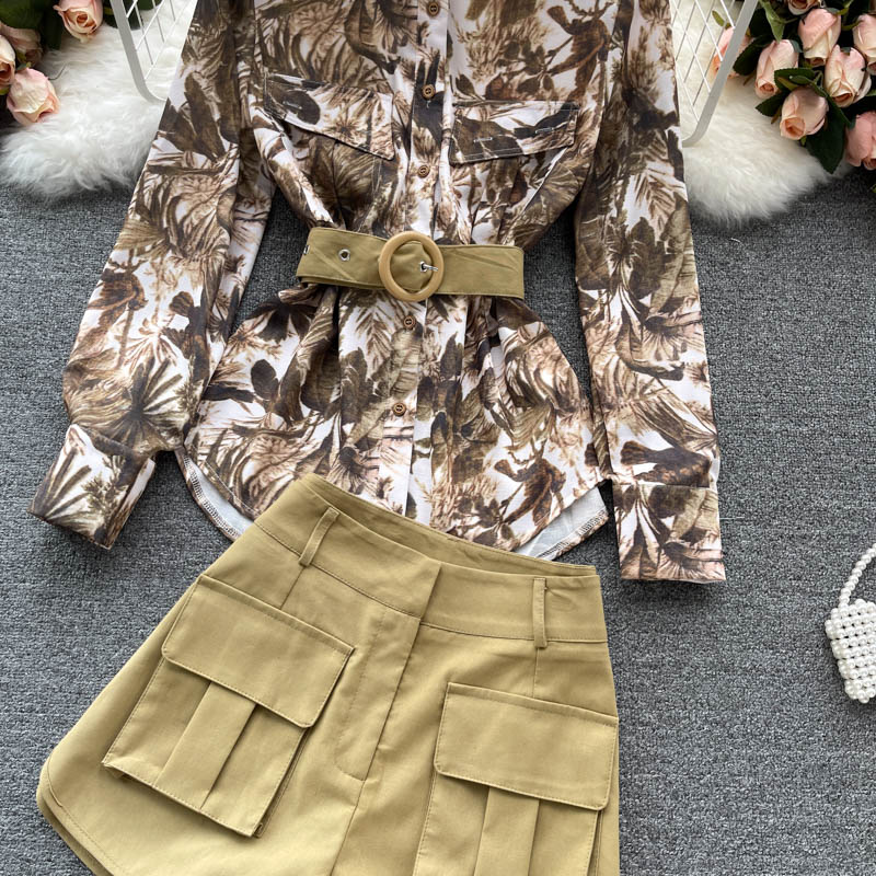 Casual Shirt And Shorts Two Pieces Set