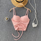 Solid Color Drawstring Camisole