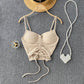 Solid Color Drawstring Camisole