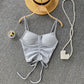 Solid Color Drawstring Camisole