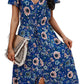Floral V Neck Dress
