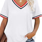 Casual. V Neck Top
