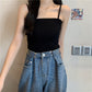 Knit Spaghetti Straps Tops