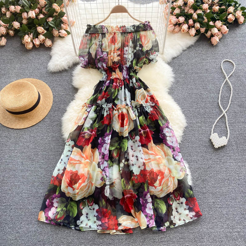 Floral Off The Shoulder Dress