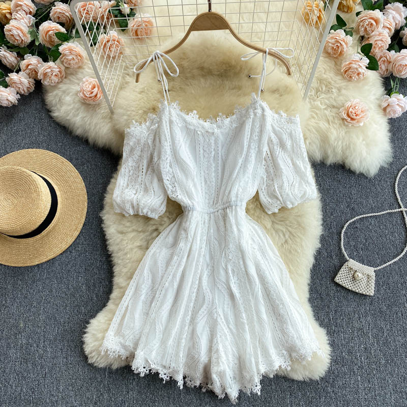 Off The Shoulder Lace Romper