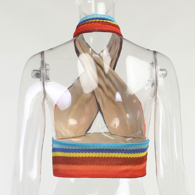 Colorful Cross Top