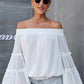 Pagoda Sleeve Off The Shoulder Chiffon Top