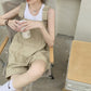 Casual Khaki Romper