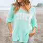 Knit V Neck Cover Up