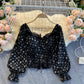 Lace Splicing Floral Top