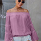 Pagoda Sleeve Off The Shoulder Chiffon Top
