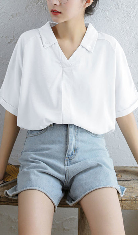 Chiffon V Neck Top