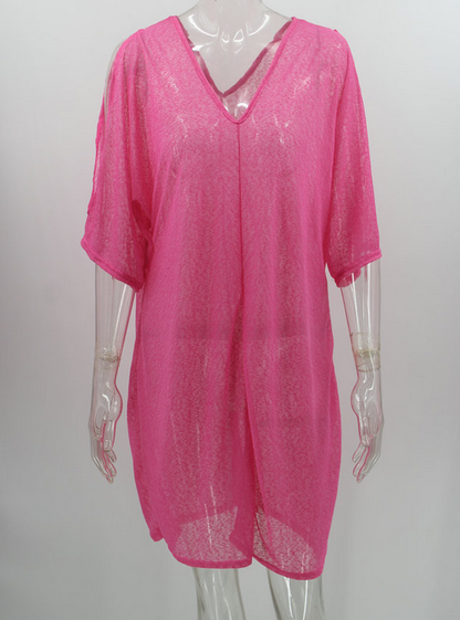 See-through V Neck Top