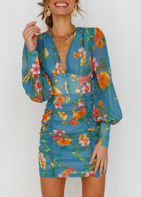 Puff sleeve Floral Dress