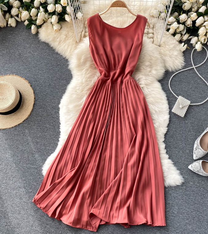 Fold Sleeveless Dress