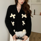Bowknot Knotted Sweater Cardigan