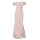 Off The Shoulder Slit Maxi Dress