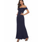 Off The Shoulder Slit Maxi Dress