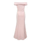 Off The Shoulder Slit Maxi Dress